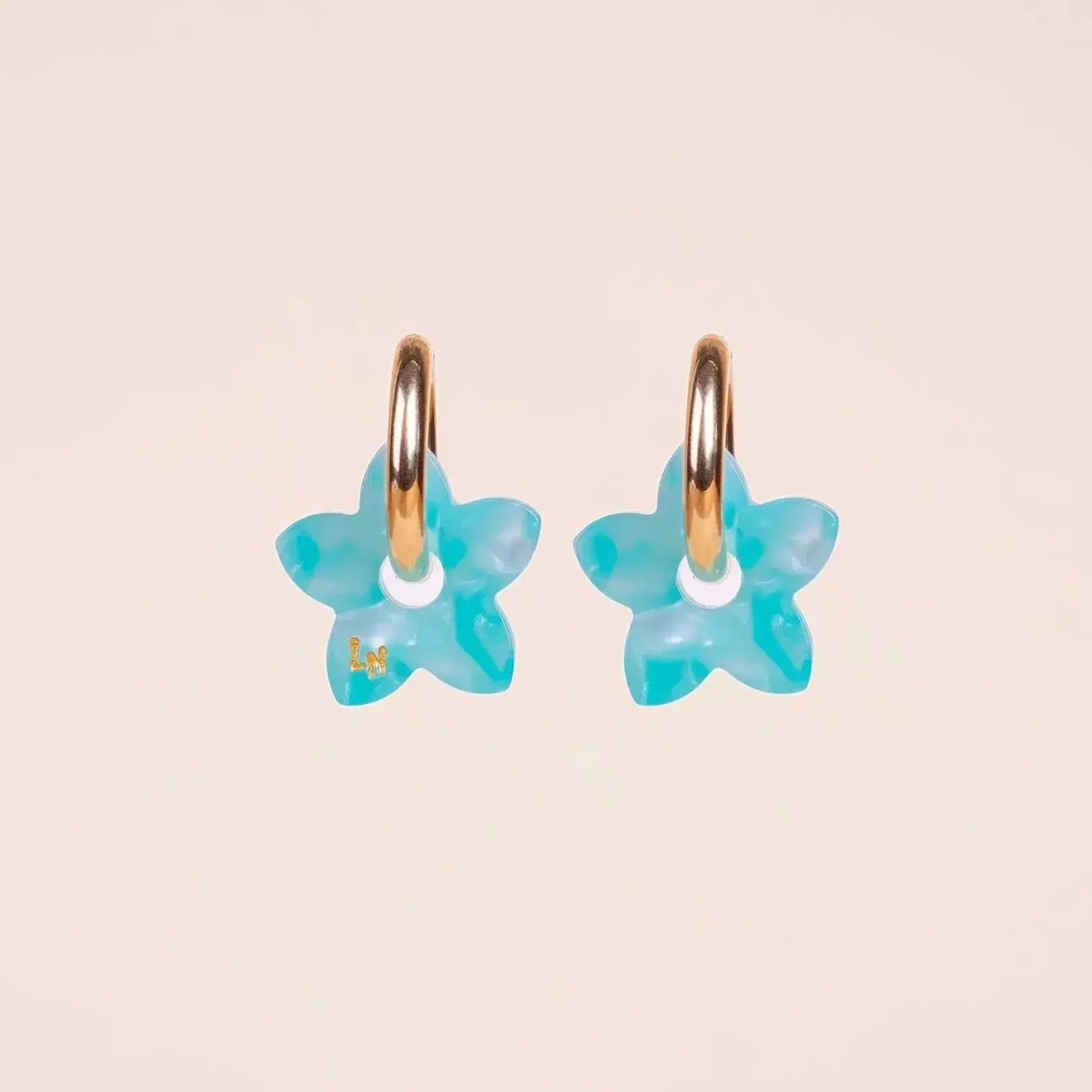 Créoles Tiaré Acétate Bleu Ciel – Les Nicolettes