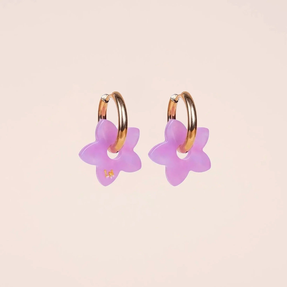 Créoles Tiaré Acétate Dégradé Rose Lilas – Les Nicolettes