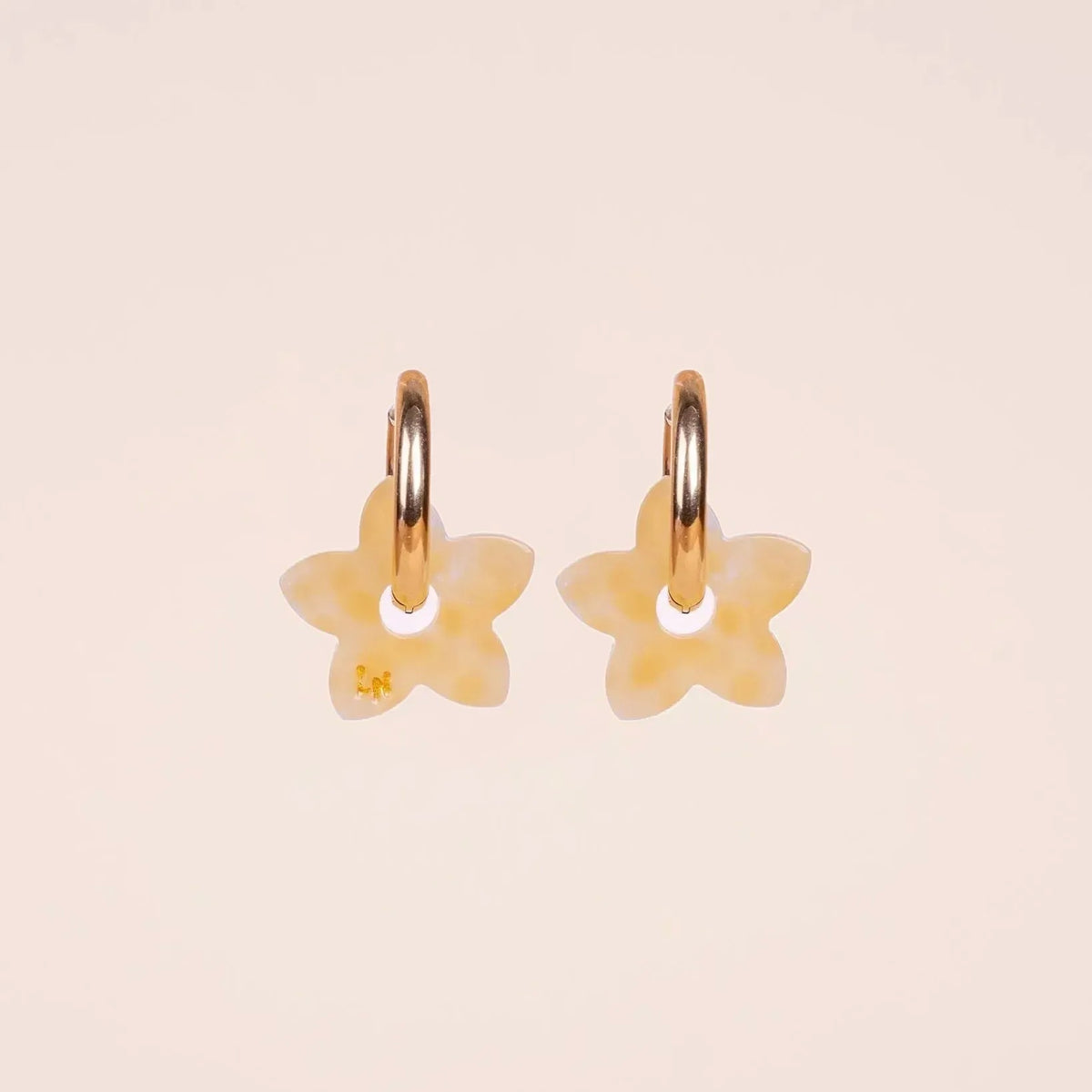 Créoles Tiaré Acétate Jaune – Les Nicolettes