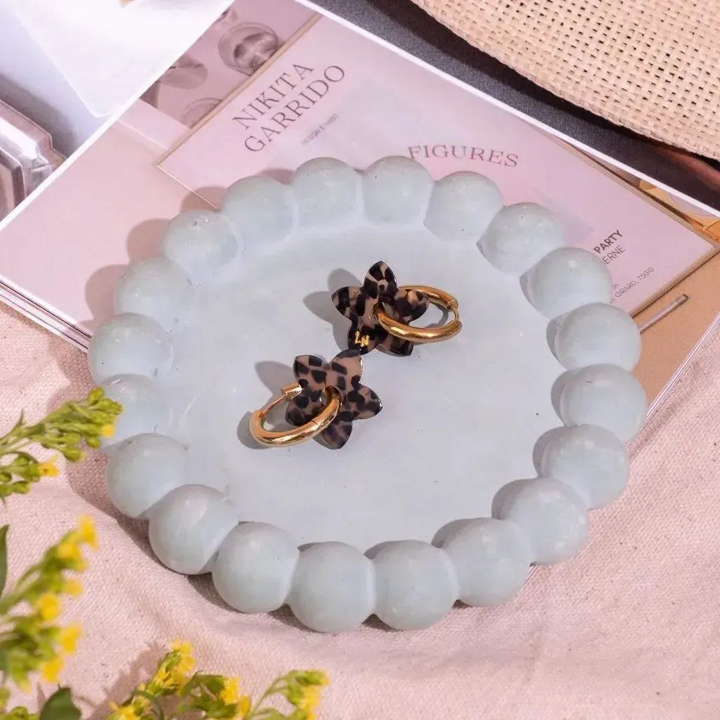 Créoles Tiaré Acétate Léopard-Les Nicolettes