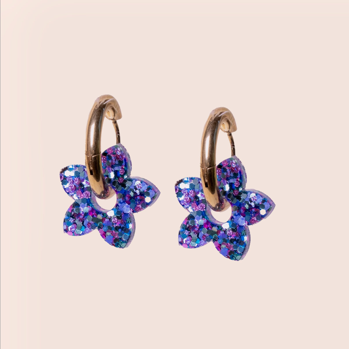 Créoles Tiaré Mix Violet Bleu – Les Nicolettes