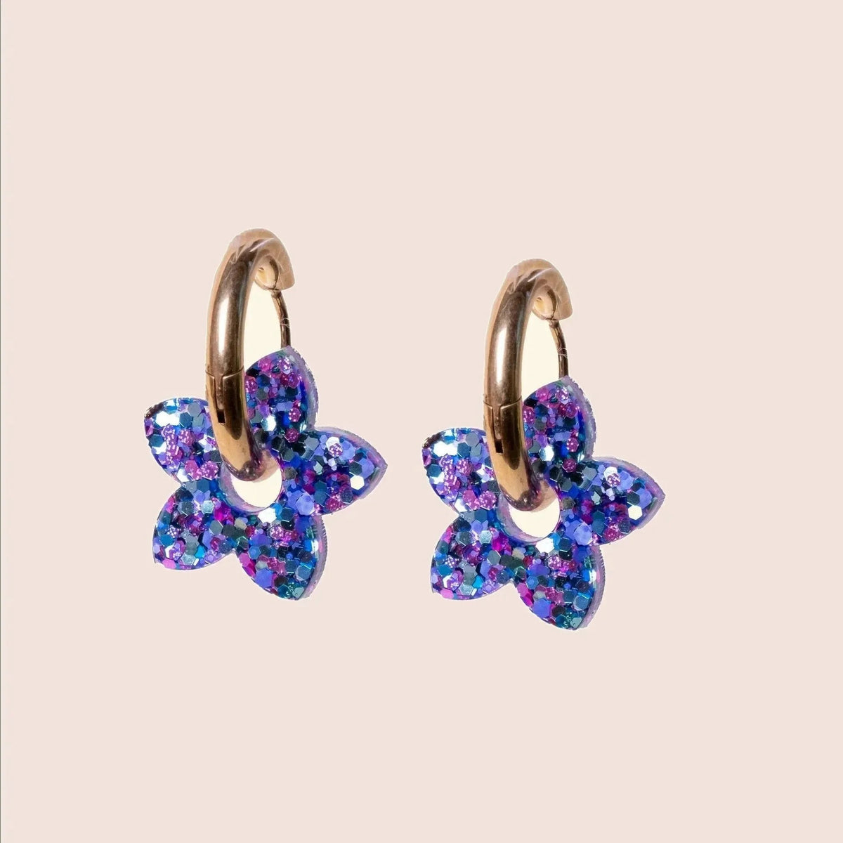 Créoles Tiaré Mix Violet Bleu – Les Nicolettes