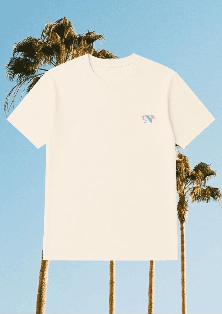 T-Shirt Cremeweiß | Postkarte Réunion