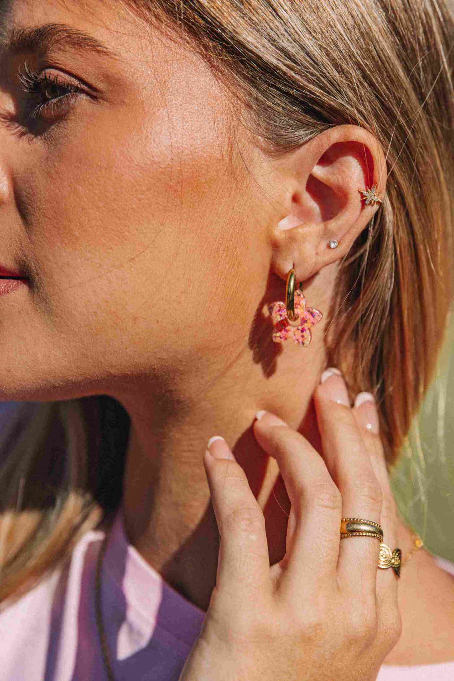 Summer Sunset Tiaré Hoops
