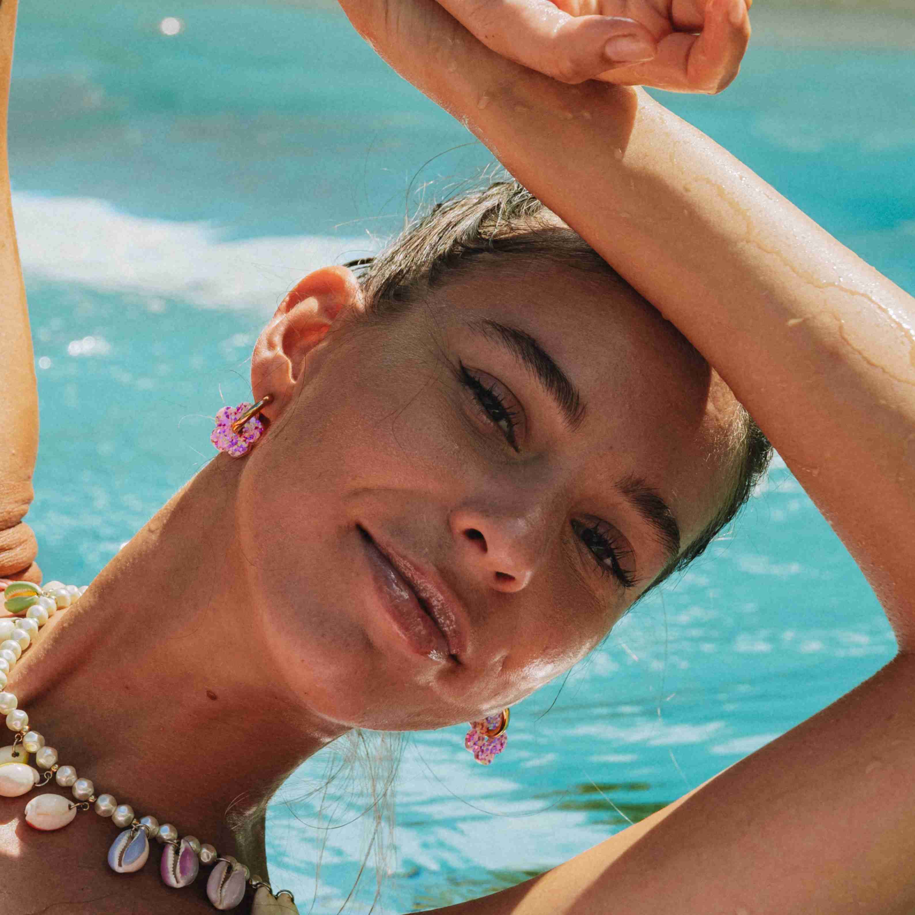 Creolen Blume Summer Sunset