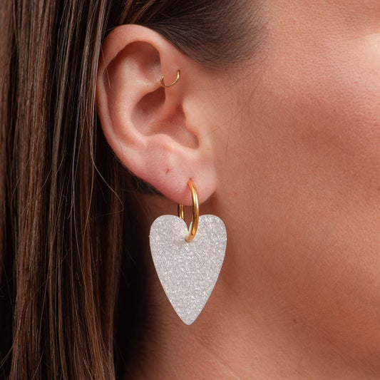 Boucles d'oreilles Nacré fait main en France en résine époxy et acier inoxydable Les Nicolettes