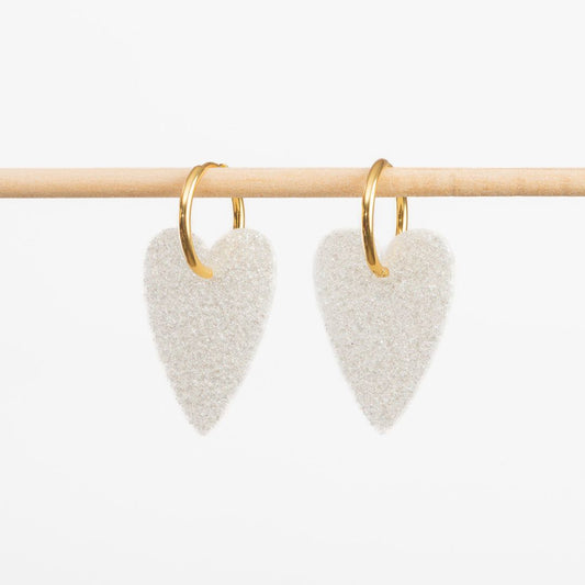 Boucles d'oreilles Nacré fait main en France en résine époxy et acier inoxydable Les Nicolettes