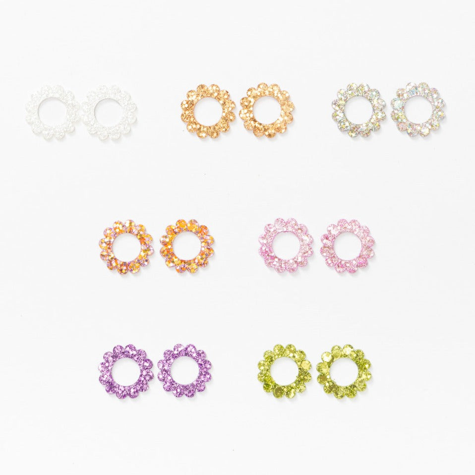 Duo de Charms Sunflower + de 7 couleurs fait main en France en résine époxy et acier inoxydable Les Nicolettes