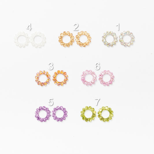 Duo de Charms Sunflower + de 7 couleurs fait main en France en résine époxy et acier inoxydable Les Nicolettes