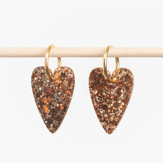 Boucles d'oreilles Chocolat Champagne