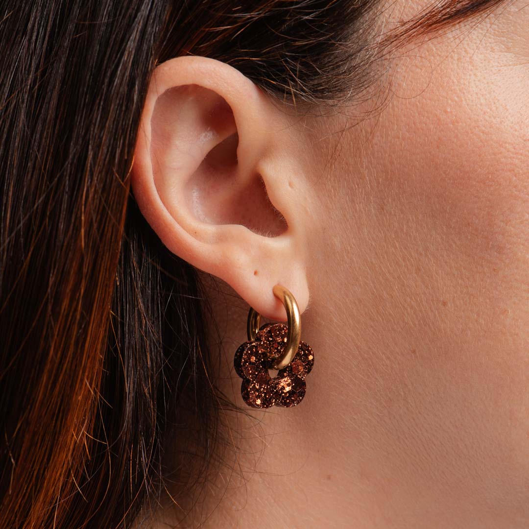  Pendientes de aro Chocolate 