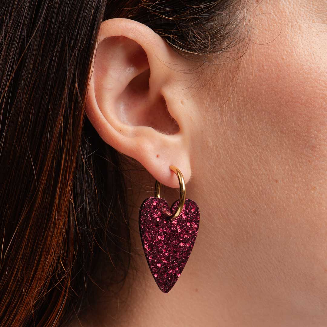 Boucles d'oreilles Lie de vin-Les Nicolettes