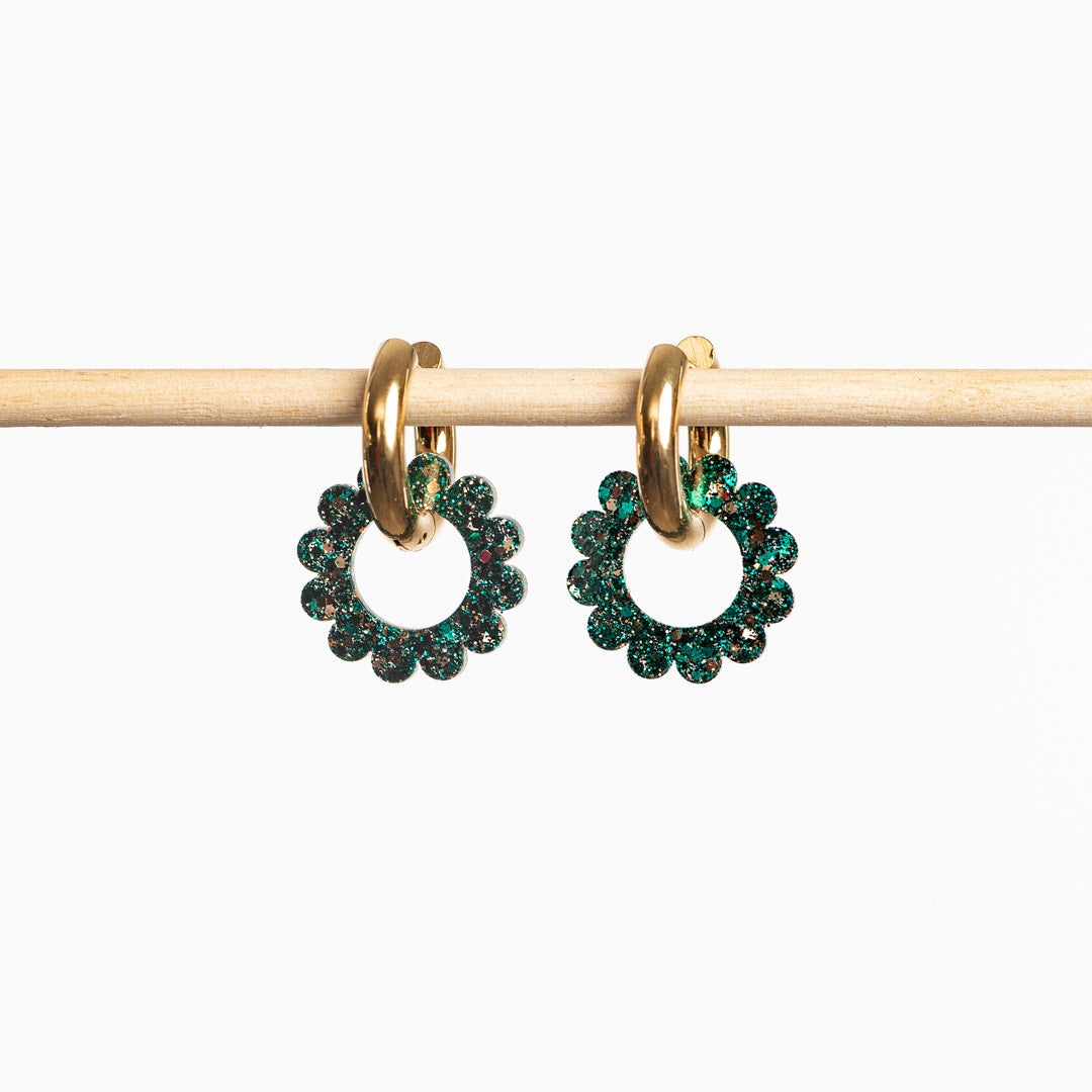 Sunflower Green Champagne Hoops