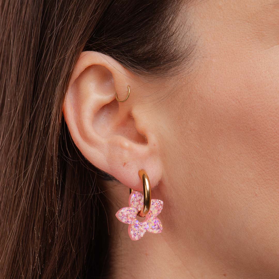 Créoles Tiaré Mix Rose-Les Nicolettes