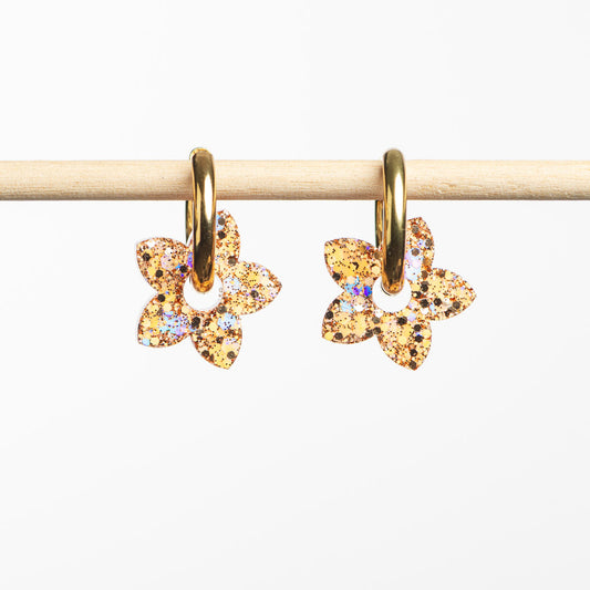 Pendientes de aro Tiaré Melocotón Champagne