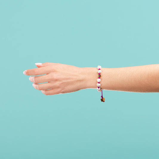 Bracelets Océan Fleur Prune-Les Nicolettes