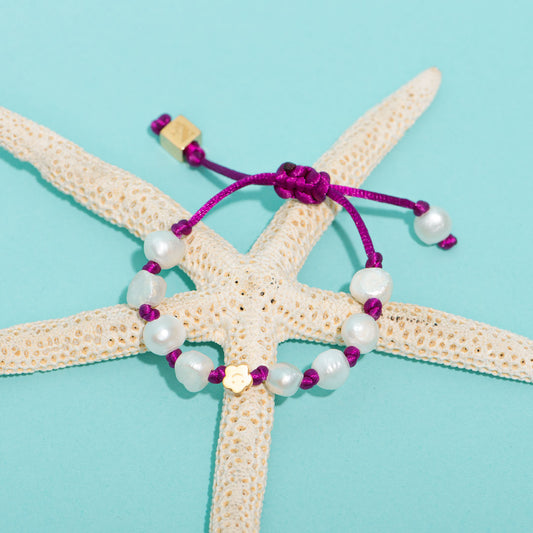 Bracelets Océan Fleur Prune-Les Nicolettes