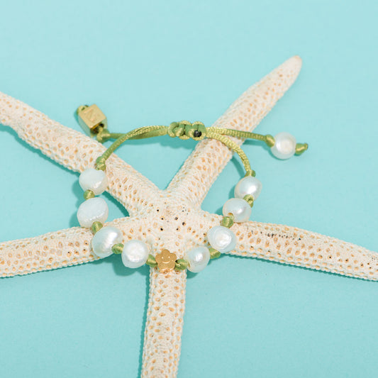 Bracelets Océan Fleur Vert-Les Nicolettes