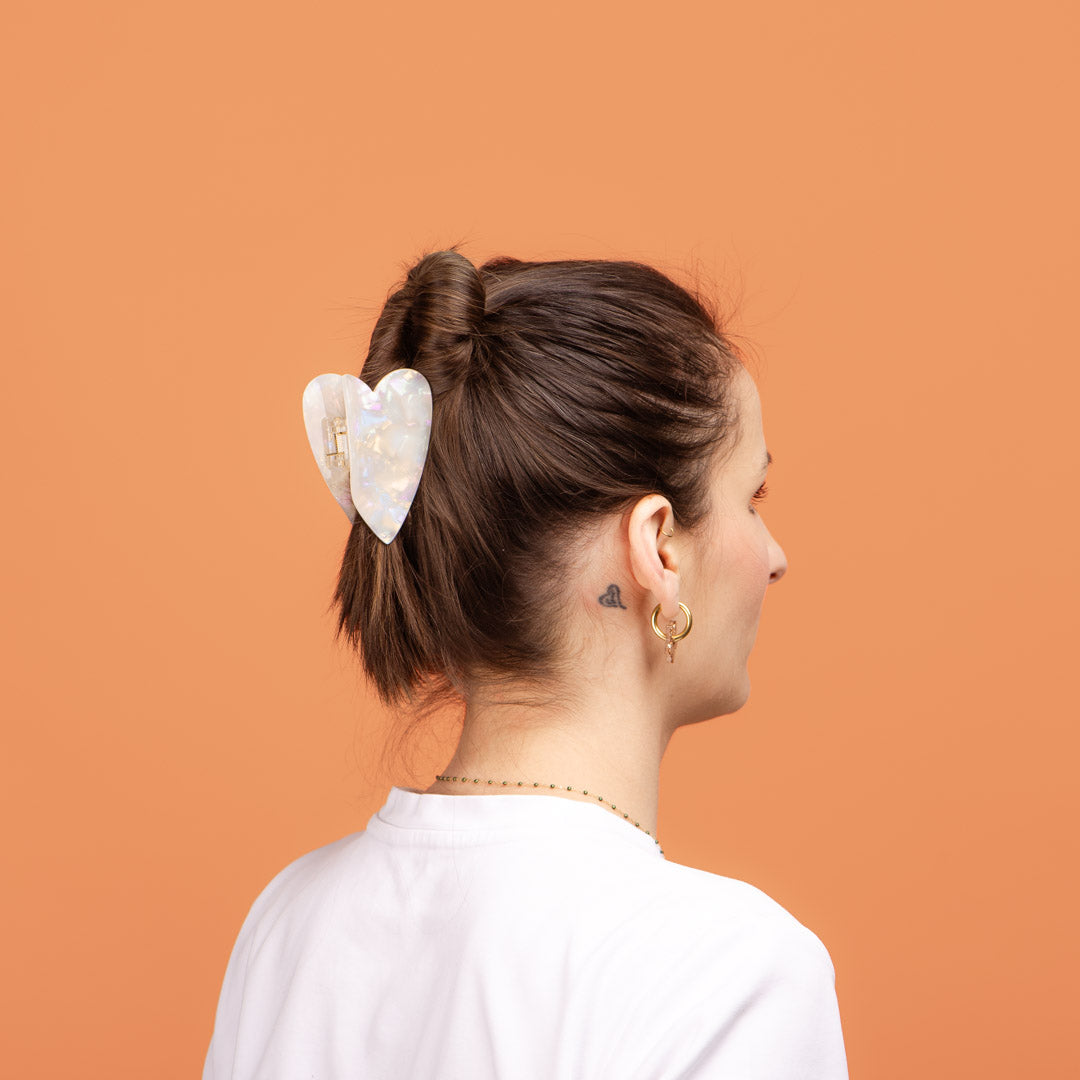 Ivory Heart Clip