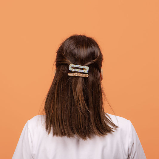 Barrettes Baby Blue Champagne