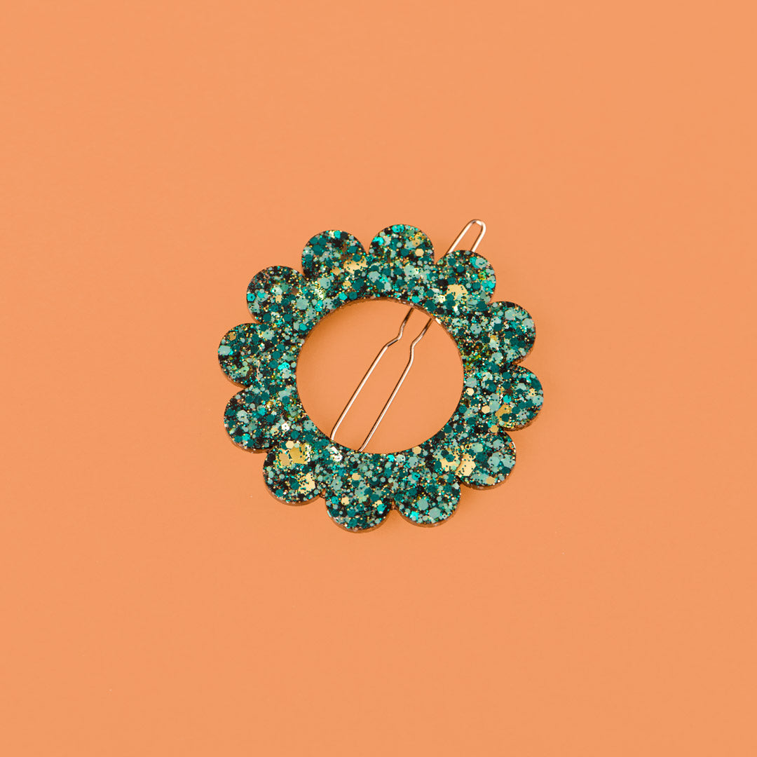 Barrette ronde Sunflower Mix Vert