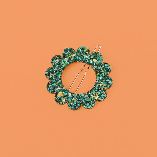 Barrette ronde Sunflower Mix Vert