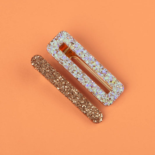 Barrettes Baby Blue Champagne