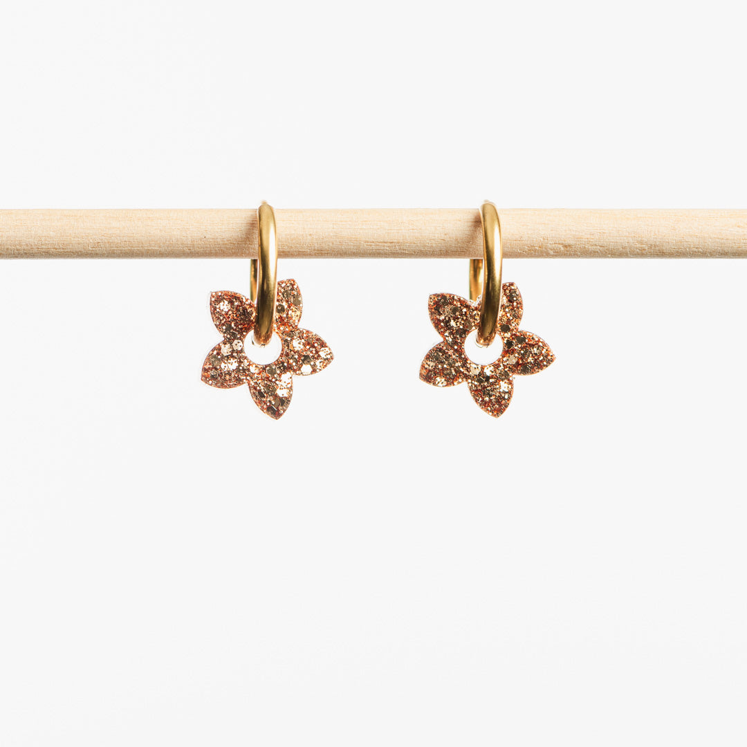 Créoles Mini Tiaré Champagne