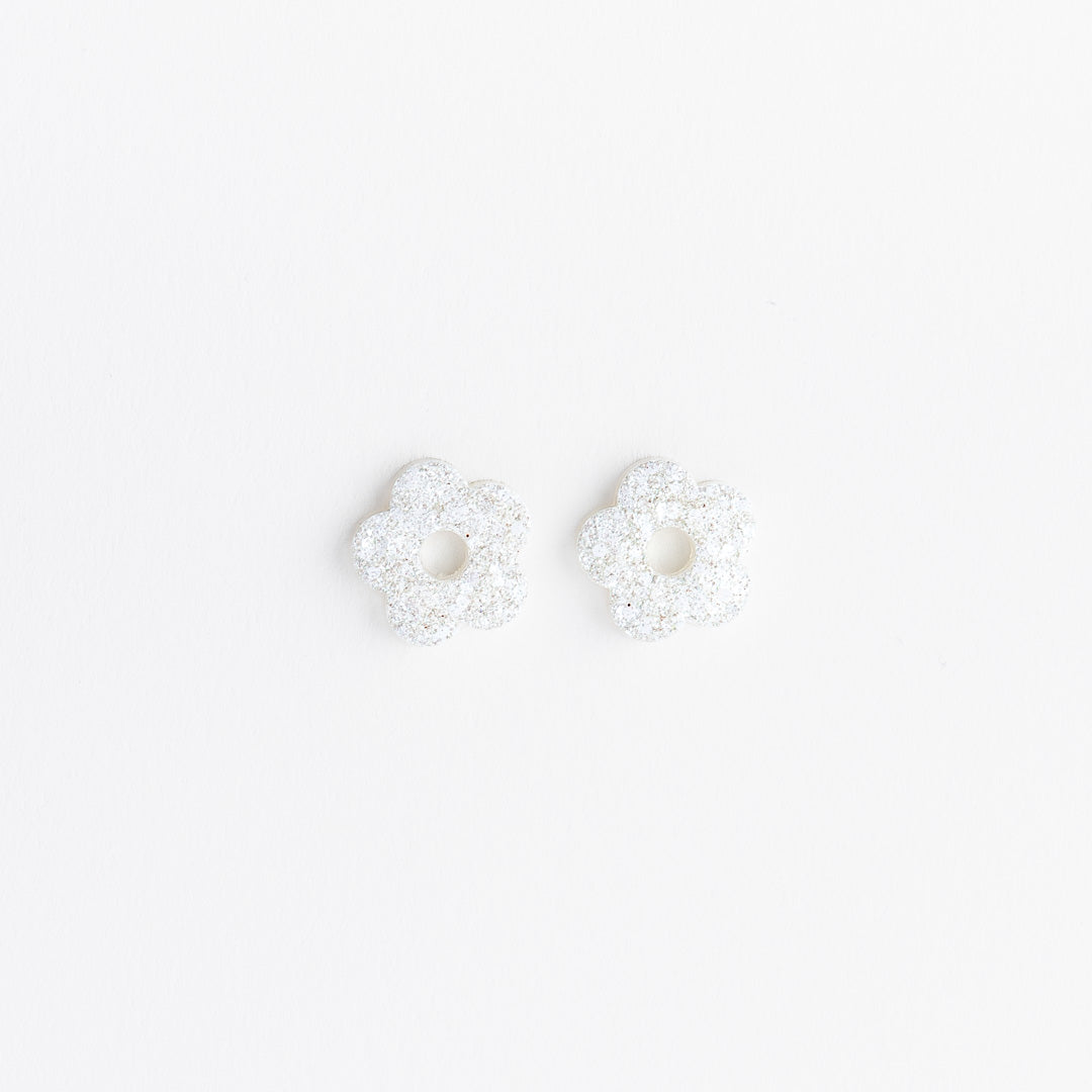 Créoles Mini Fleur Ivoire