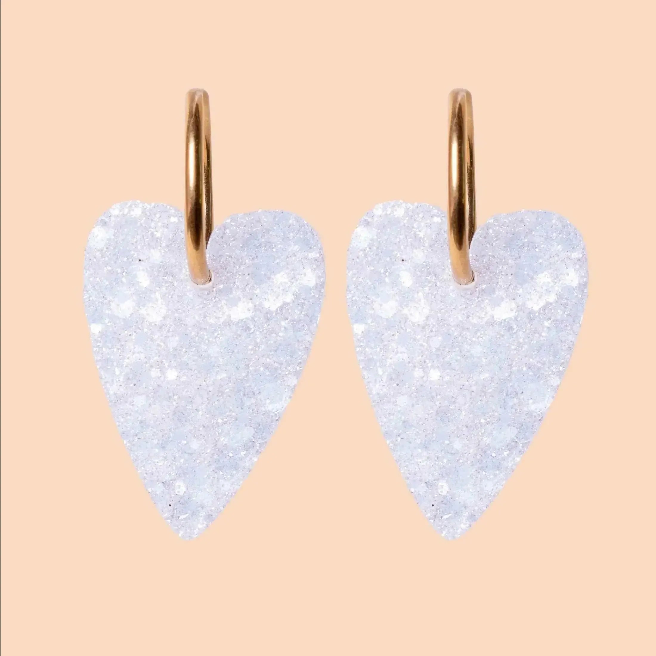 Boucles d'oreilles Cœur Ivoire-Les Nicolettes