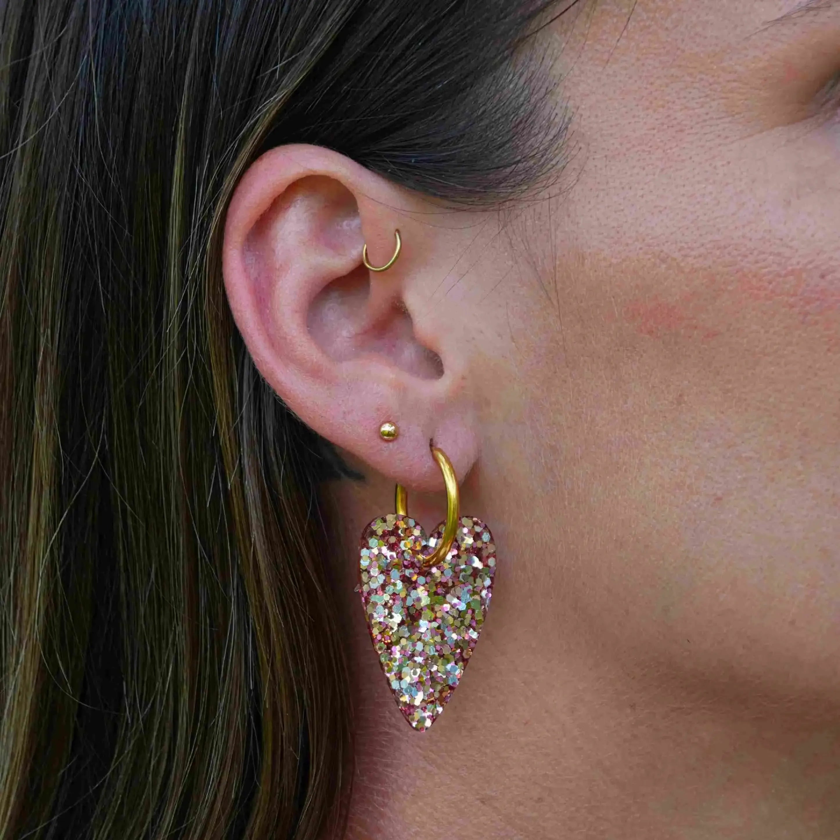 Boucles d'oreilles Cœur Mix Classique-Les Nicolettes