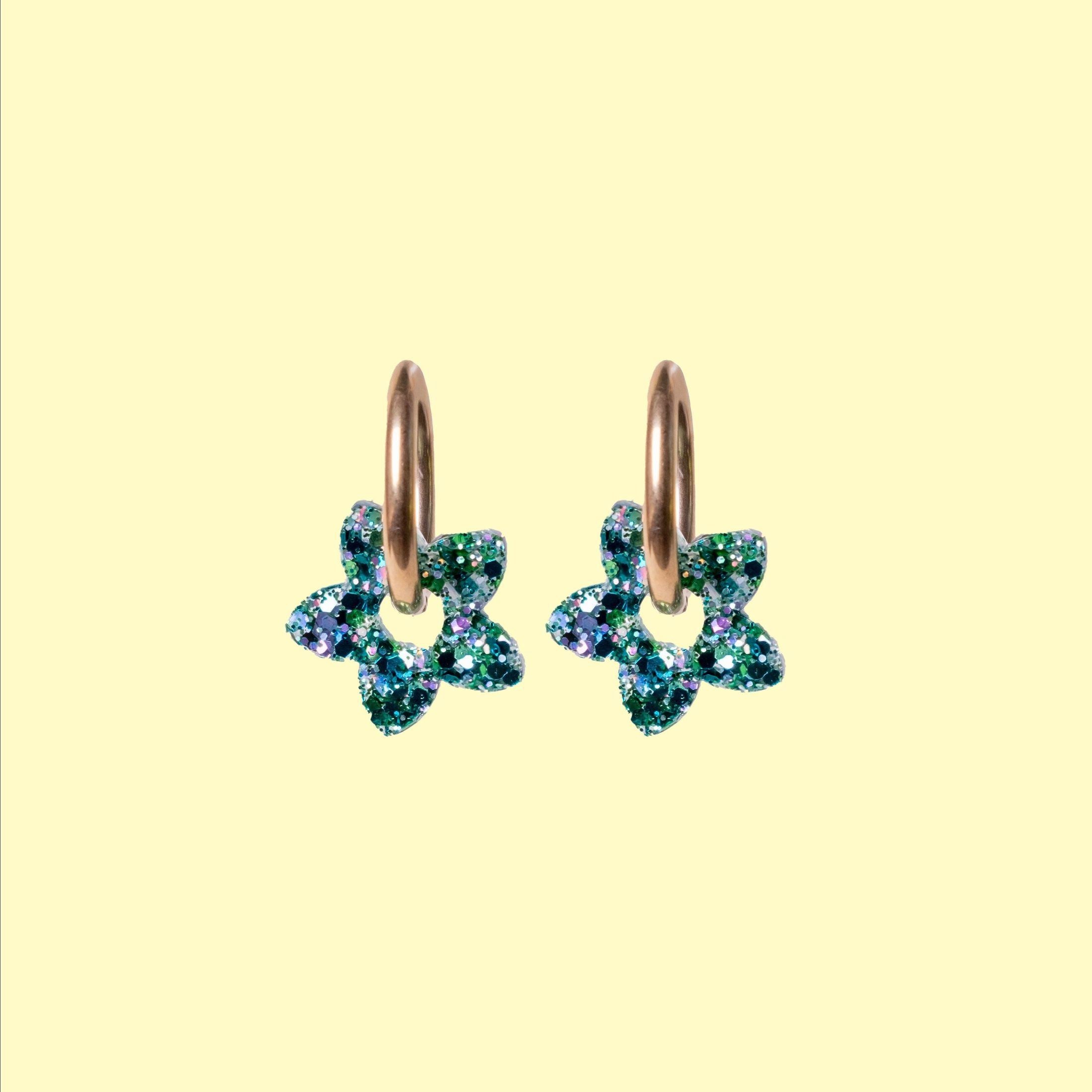 Orecchini a cerchio Mini Tiaré Mix Verde 2.0