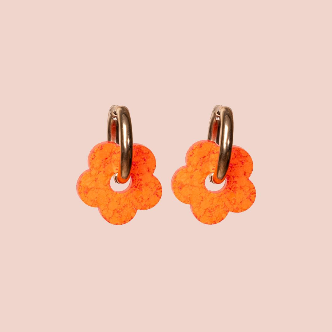Créoles Fleur Sorbet Orange