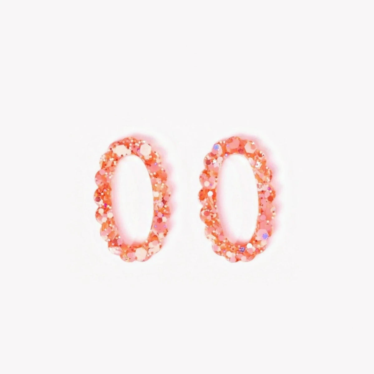 Pair of Oval charms in Sorbet Mix Orange (no. 21) – Les Nicolettes