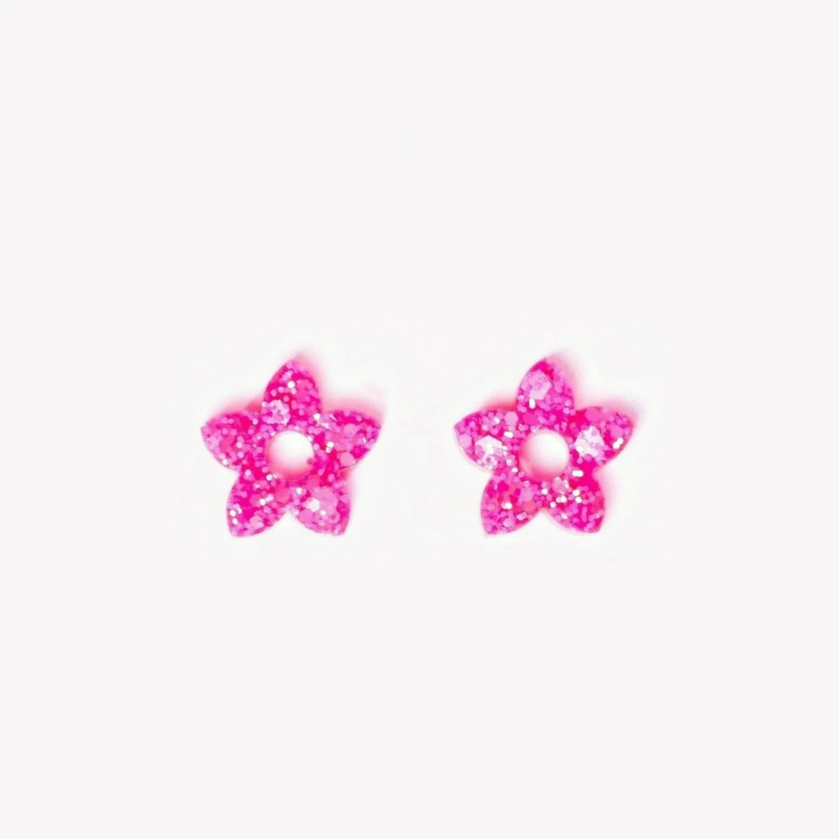 Pair of Mini Tiaré charms in Sorbet Neon Pink (no. 18) – Les Nicolettes