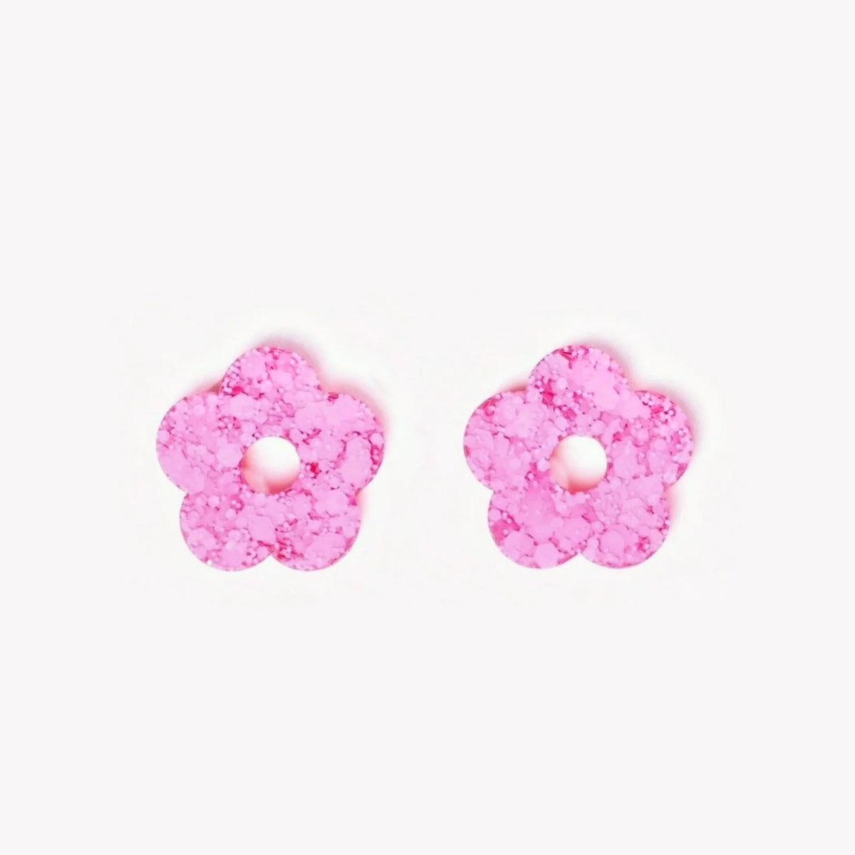 Paire de charms Fleur coloris Sorbet Rose (n°20) – Les Nicolettes