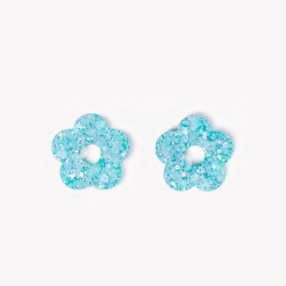 Paire de charms Fleur coloris Sorbet Bleu (n°22) – Les Nicolettes
