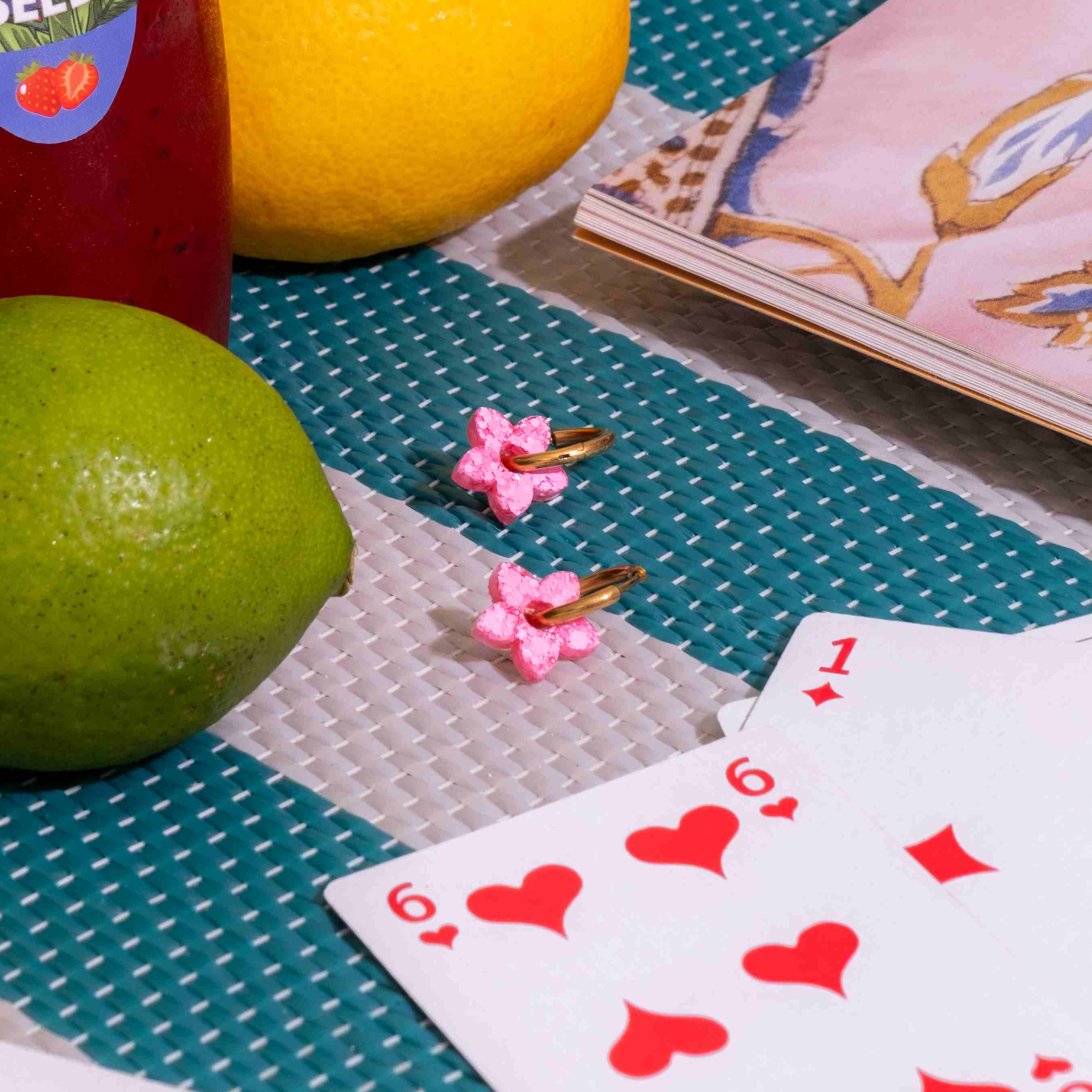 Orecchini a cerchio Mini Tiaré Sorbetto Rosa