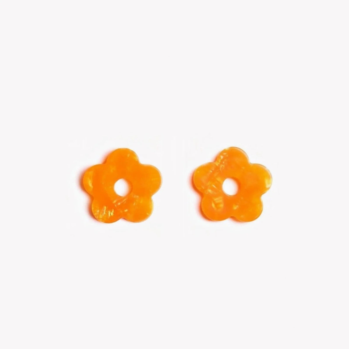 Paire de charms Mini Fleur Acétate coloris Orange (n°9) – Les Nicolettes