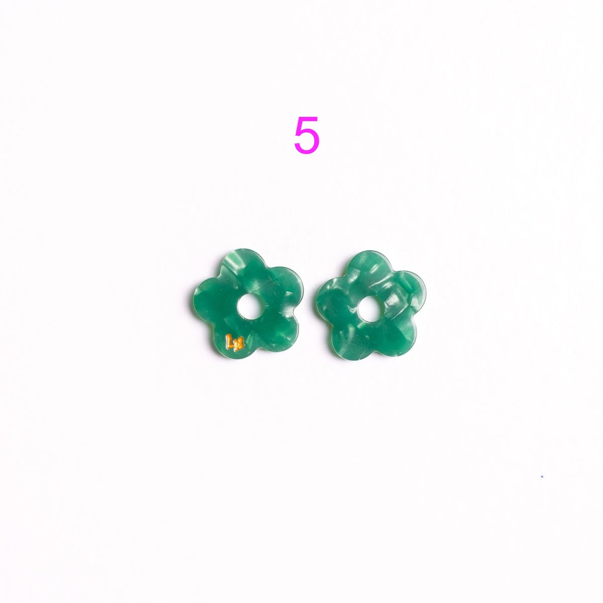 Charms Mini Fleur Acétate | Choisissez votre paire parmi 9 créations