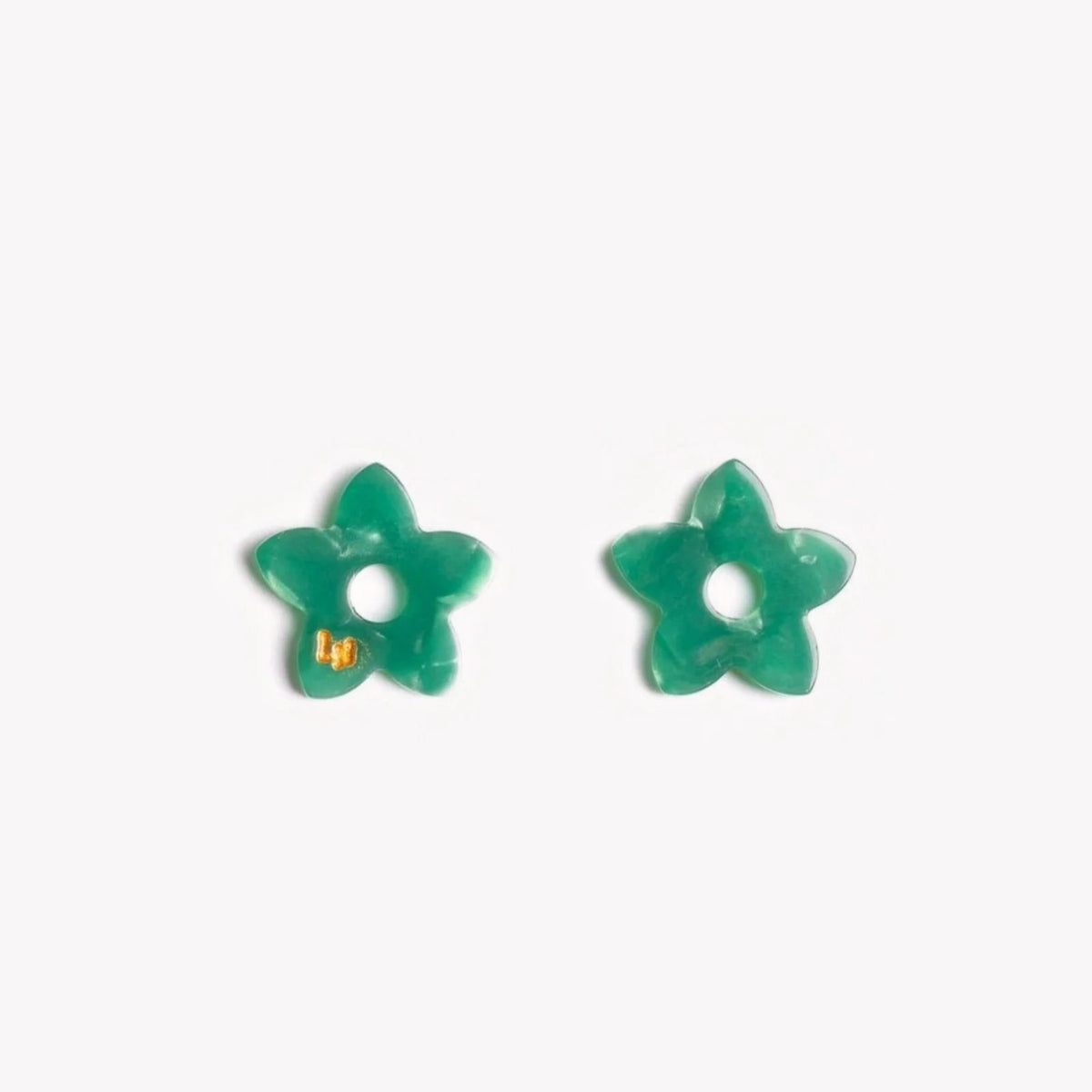 Paire de charms Mini Tiaré Acétate coloris Vert (n°6) – Les Nicolettes