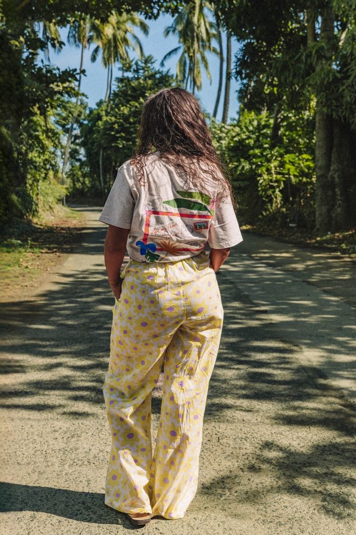 Tee-Shirt Gris chiné - Carte Postale Réunion-Les Nicolettes