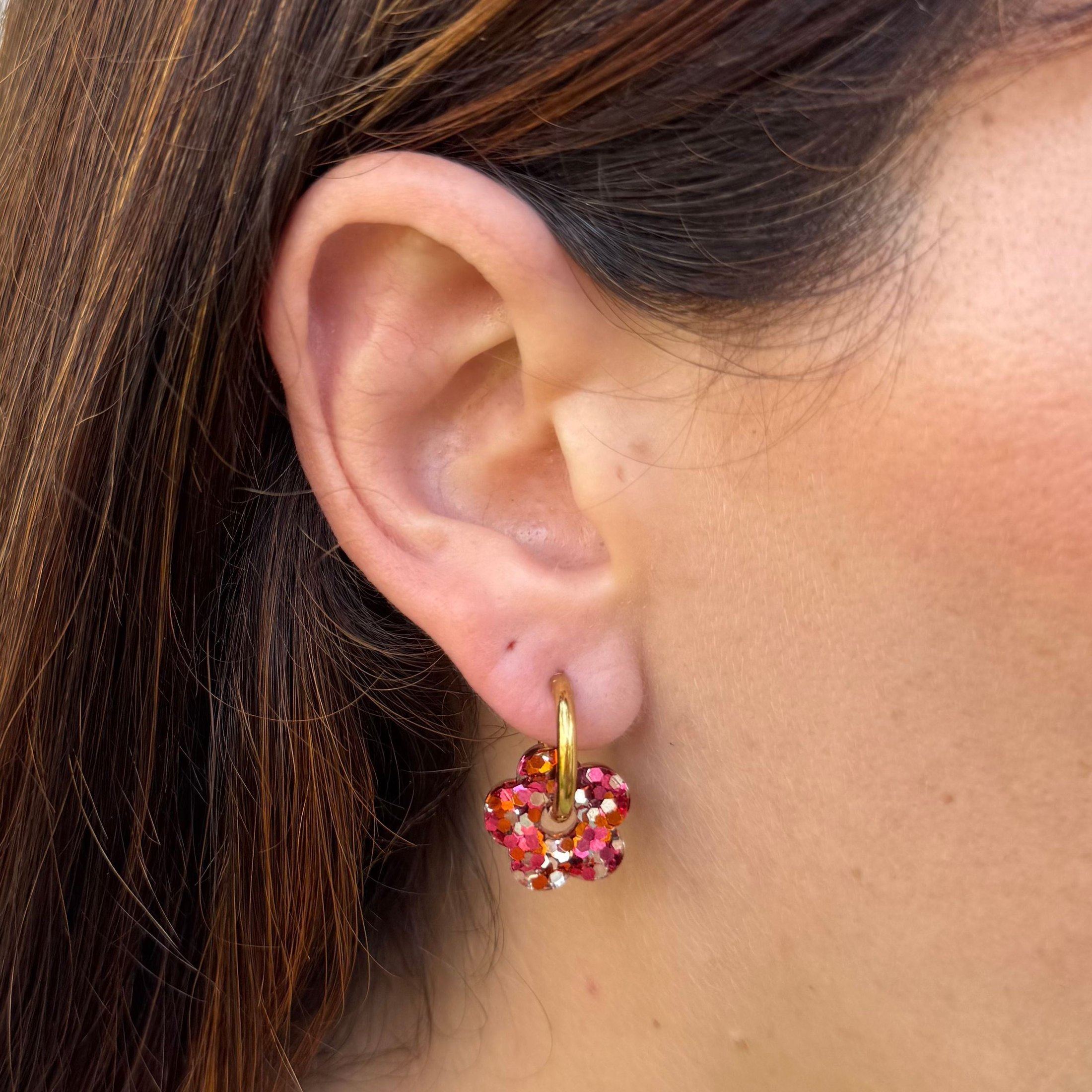 Mini Flower Copper Mix Hoops