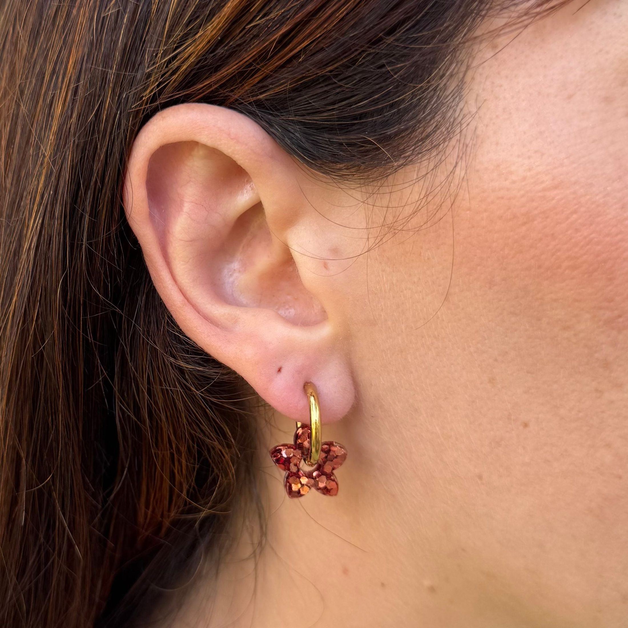 Mini Tiaré Copper Hoops