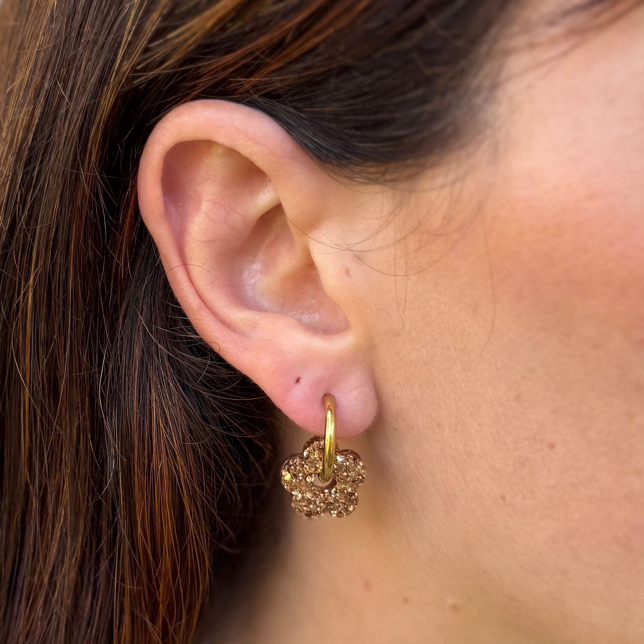 Hoops Mini Fleur Champagne