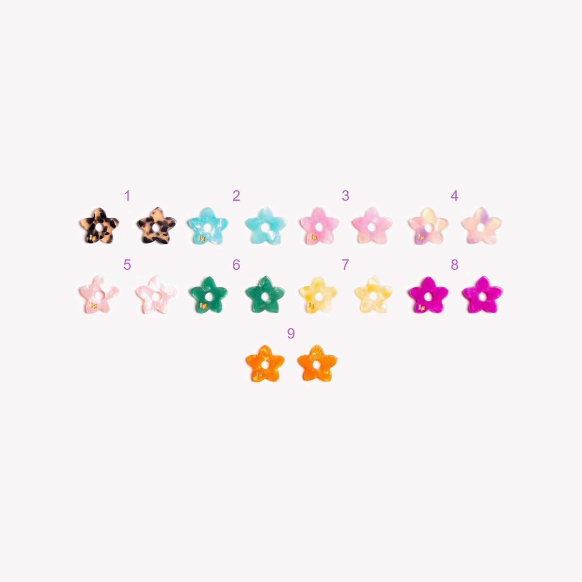 Charms Mini Tiaré Acetato: tutte le coppie e i colori disponibili – Les Nicolettes