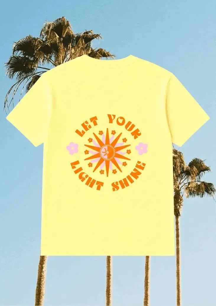 T-shirt Jaune | Let Your Light Shine-Les Nicolettes