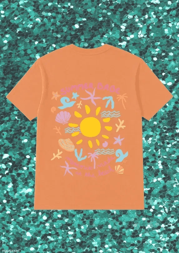 T-shirt Mandarine | Summer Babe-Les Nicolettes
