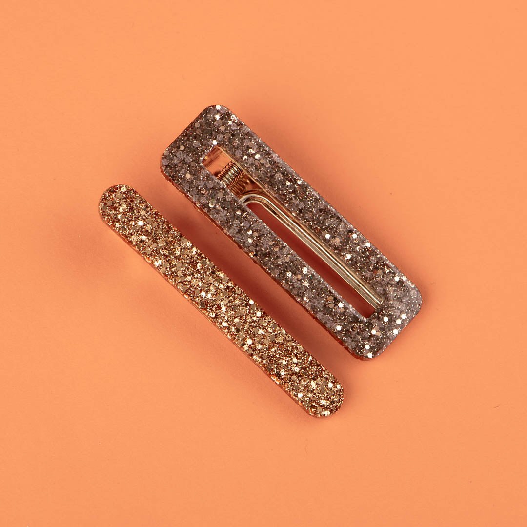 Barrettes Kaki Champagne-Les Nicolettes