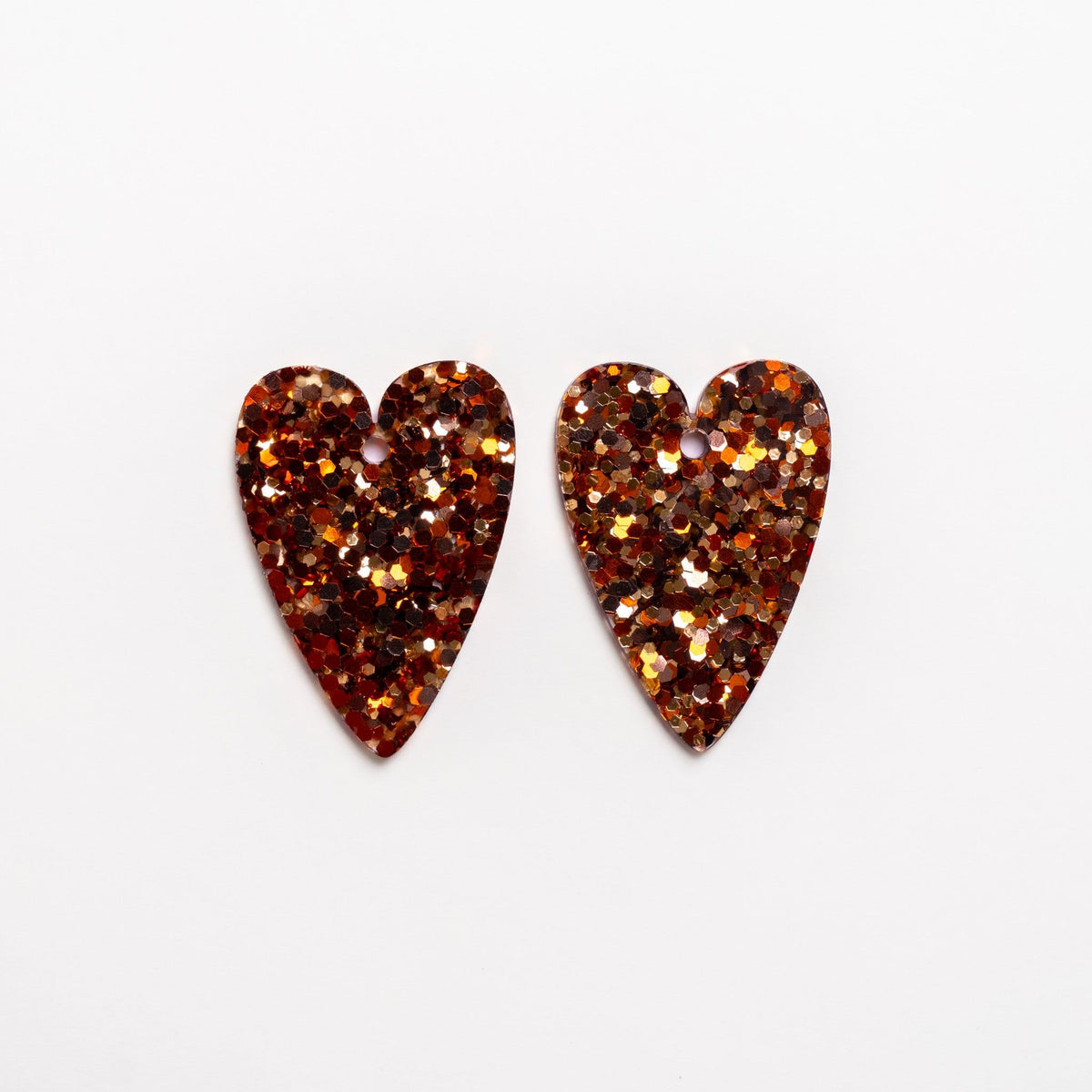 Boucles d'oreilles Cœur Pumpkin Spice-Les Nicolettes